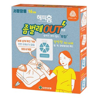 해피홈 좀벌레 아웃 방충제 서랍장용 무향 16p, 7.2g, 1개