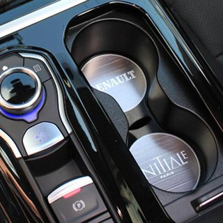 카이만 메탈 컵홀더 플레이트 SM6 레터링 INITIALE, 1세트, 혼합색상