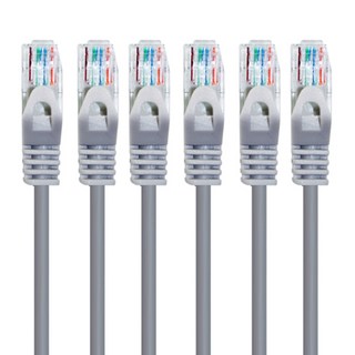 AVIVE 고급형 UTP 1m CAT5.E 랜선 케이블, 그레이, 6개