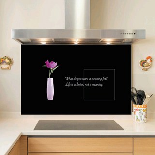 키센 주방 아트보드 모란화병 895 x 585 mm, 블랙, 1개