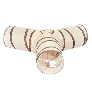 고양이 Y 터널 놀이터 베이지브라운 1개 상품 이미지