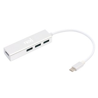 nexi USB3.1 TypeC 4端口集線器無供電 NX-U31H4P, 白色的