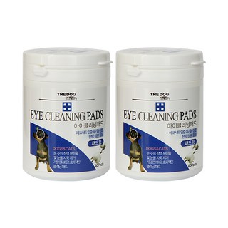 더독 아이클리닝 패드 눈물지우개 40p, 175g, 2개