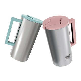 에버튼하우스 스텐인레스 별 물병 커플 2종 세트, PINK + MINT, 1.6L, 1개