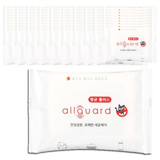 올가드 플러스 살균 소독 물티슈 휴대형, 10매, 100개