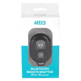 이츠라이프 블루투스 스마트폰 셀카봉 무선 리모컨, 블랙, 1개