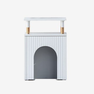 DECO FURNITURE 壁爐造型LED燈擺飾 S號, 白色的