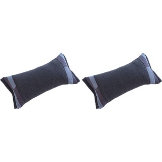 사랑예감 순면 피그먼트 패치형 메밀 베개 2종 세트, 검정, 2개