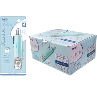 oval 歐文 修正帶 10入補充芯, 馬卡龍藍, 1個