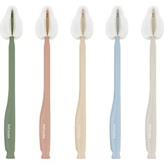 쁘띠누베 국내 제조 롱 스펀지 젖꼭지솔 5EA, 1개, 블러쉬 로즈 + 윈드 블루 + 비쥬 베이지 + 세이지 그린 + 위트 그레이