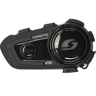 Vimoto 오토바이 헬멧 전용 블루투스 헤드셋 풀세트, V8s, 블랙