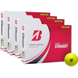 브리지스톤골프 슈퍼 스트레이트 테크놀로지 골프공 3피스, 옐로우, 4개