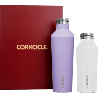 CORKCICLE. 酷仕客 保溫杯禮盒組 270ml+470ml, 淺紫色+白色, 1組