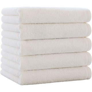 Moohan Towel 飯店毛巾 150g 10支 精梳棉, 5個, 白色