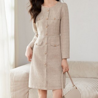 페이퍼먼츠 소울 금장버튼 정장 원피스 07215