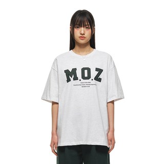 mozmoz MOZ 寬鬆短袖T恤, 白色混色
