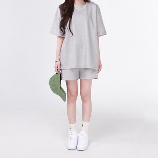 Cotton Closet女款日常運動短袖短褲上下套裝
