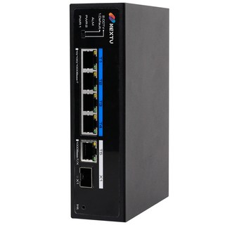 넥스트유 산업용 4포트 90W Hi POE허브, POE3411GDT-BT90, 1개
