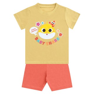 BABY&I 碰碰狐狸兒童小鯊魚短袖上衣和下裝套裝
