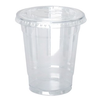 블룸엣홈 페트 일회용 투명컵 + 평뚜껑 세트, 410ml, 25개, 1세트