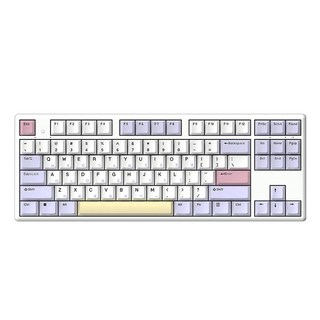 한성컴퓨터 염료승화 EDITION 유무선 텐키리스 키보드, Purple Heart(화이트 + 퍼플 + 핑크 + 옐로), GK893B PRO, 무접점