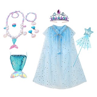 마켓감성 인어공주 파티소품 세트, 스카이, 1세트