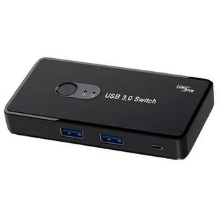 랜스타 셀렉터 4포트 투컴 USB허브 LS-U30HS, 블랙, 1개