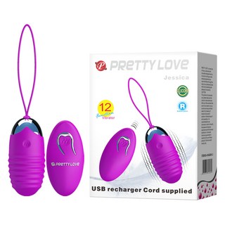 프리티러브 무선진동기 저소음 12단 파워 에그 팬티진동기 Jessica + 리모컨 세트, 1세트, 퍼플 대표 이미지 - 팬티 진동기 추천