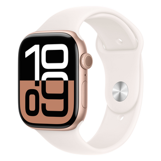 Apple 애플워치 10 GPS+Cellular, 46mm, 알루미늄, 로즈 골드 / 라이트 블러시 스포츠 밴드, S/M