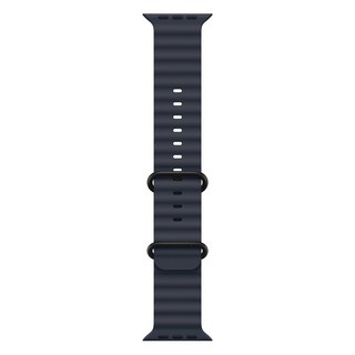 Apple 정품 2024 애플워치 오션밴드, 44/45/46/49mm, Regular, 네이비 / 블랙