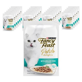 팬시피스트 3개월 이후 고양이 쁘띠딜라이트 주식파우치, 참치, 50g, 24개 팬시피스트참치 팬시피스트 3개월 이후 고양이 쁘띠딜라이트 주식파우치, 참치, 50g, 24개 팬시피스트참치
