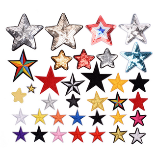 심플라인 간단 자수 열접착 패치 와펜 별 35종 세트