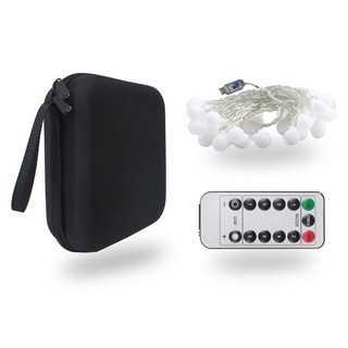 LED 생활방수 USB 앵두 줄전구 100구 + 리모컨 + 파우치 세트, 웜화이트, 1세트
