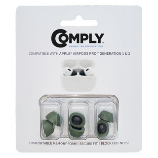 컴플라이 애플 에어팟 프로 1세대 / 2세대 이어팁 M 6p, 카키, 1개, 44-50231-23