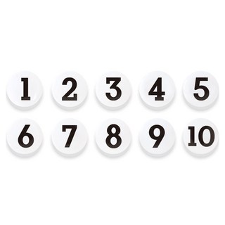 마그피아 숫자 자석홀더 세트 소, 1번~10번, 1세트