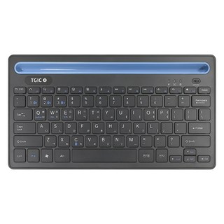 TGIC 거치형 멀티페어링 블루투스 무선 텐키리스 키보드, 블루, TGC-BK150