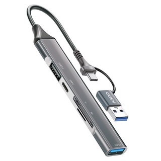 코시 5포트 슬림 메탈 듀얼 커넥터 USB 3.0 멀티허브 SD TF MH5101UC