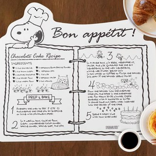 보퀴진 스누피 레시피 테이블 매트, 2개, 33 x 30 cm
