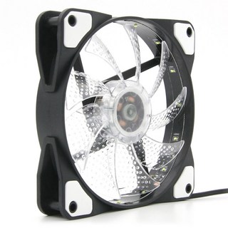 컴스마트 케이스용 120mm 4핀 3핀 White LED Cooler Case Fan 쿨러 NA146, 1개