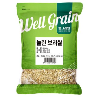 부드럽게 눌린 웰그레인 보리쌀 800g, 1개 가미정샤보리 부드럽게 눌린 웰그레인 보리쌀 800g, 1개 가미정샤보리