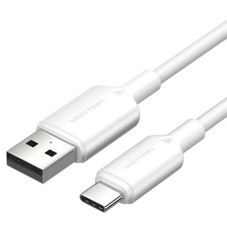 벤션 C타입 USB 고속충전 케이블, 화이트, 1개, 2m