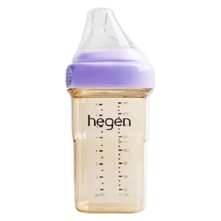 hegen 金色奇蹟 PPSU 多功能方圓型寬口奶瓶, 漾紫, 240ml, 1個