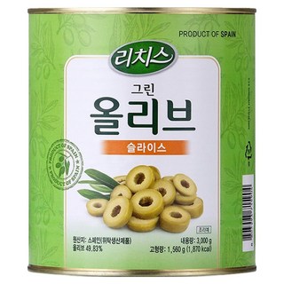 리치스 슬라이스 그린 올리브, 3kg, 1개