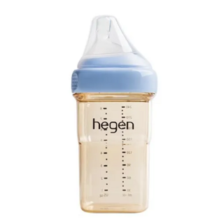 hegen 金色奇蹟 PPSU 多功能方圓型寬口奶瓶 240ml, 沁藍色, 1個