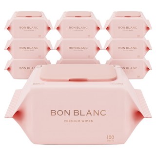 본블랑 순한 물티슈 캡형, 50g, 100매, 10개