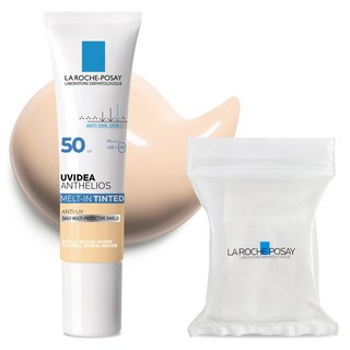 라로슈포제 유비데아 안뗄리오스 멜트 인 틴티드 썬크림 SPF50 PA++++ 30ml + 비건 화장솜 30p 세트, 1개