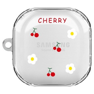 페피스 체리 버즈 케이스 버즈2 / 버즈프로 / 버즈2프로 / 버즈라이브 / 버즈FE, 투명, 1개