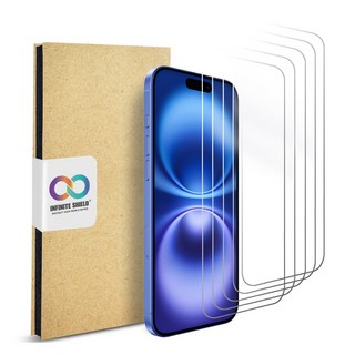 InfiniteShield Hyper Glass 2.5D強化玻璃手機螢幕保護貼 5入組, 1組