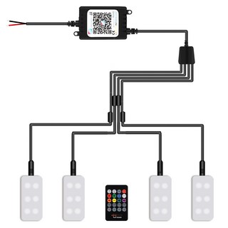 비상 자동차 엠비언트 풋등, 혼합색상, 1세트