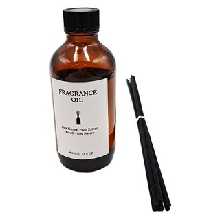 FRAGRANCE 法式精油茶色擴香瓶, 檸檬羅勒與柑橘, 100ml, 1瓶, 青檸羅勒與柑橘